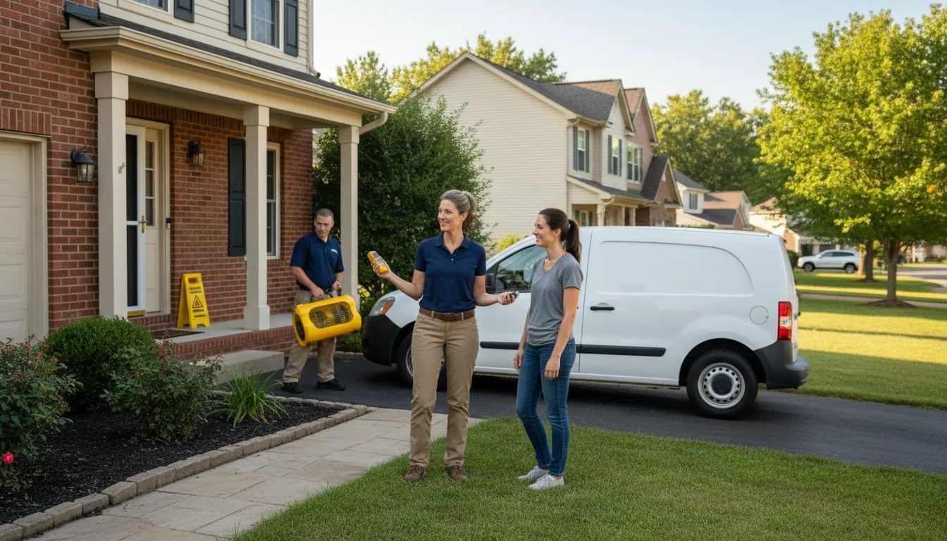 Residential water damage restoration in Myrtle, MS